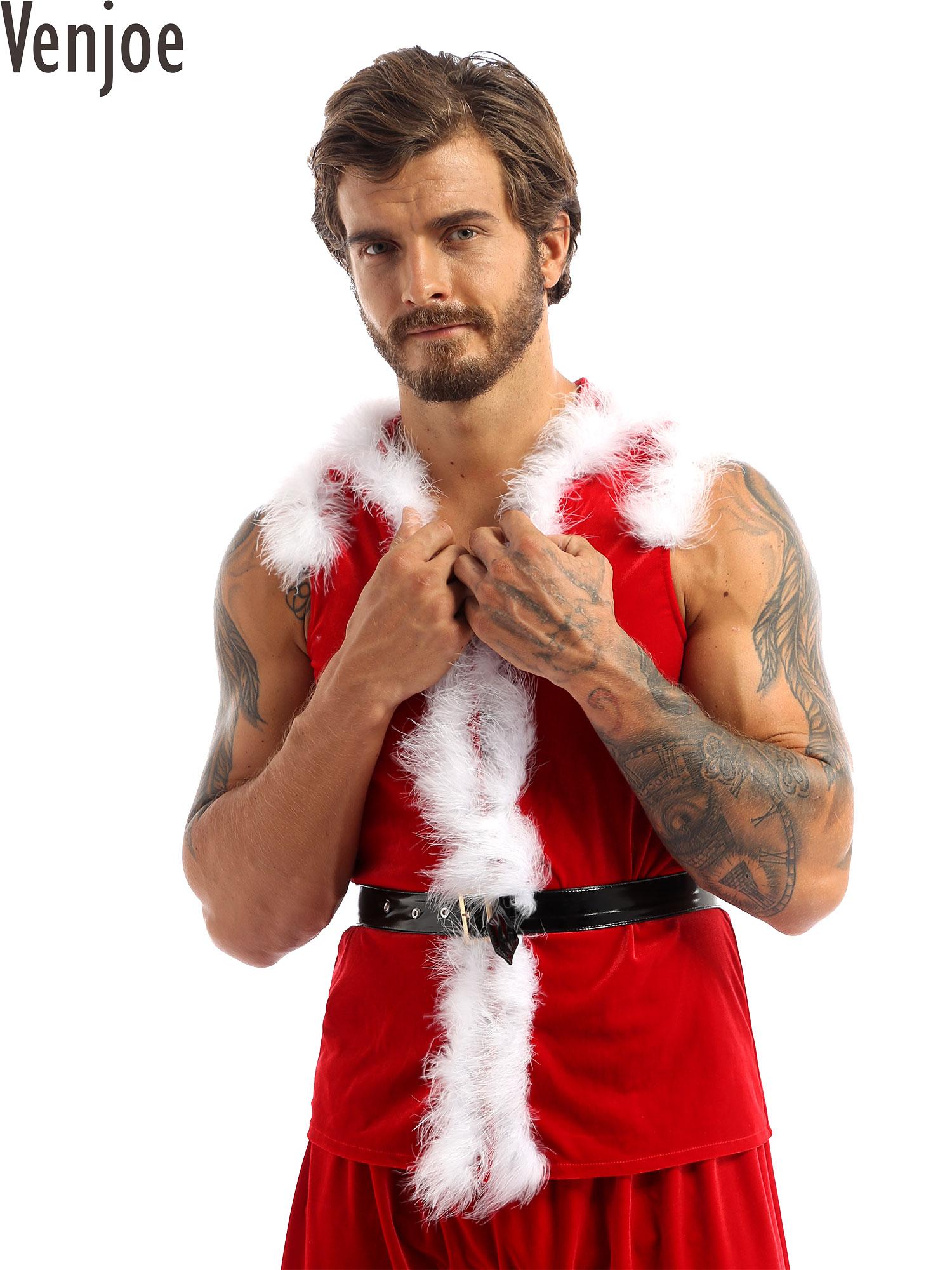 Men Formal Wear Vest - Men Christmas Dress Up Santa Claus