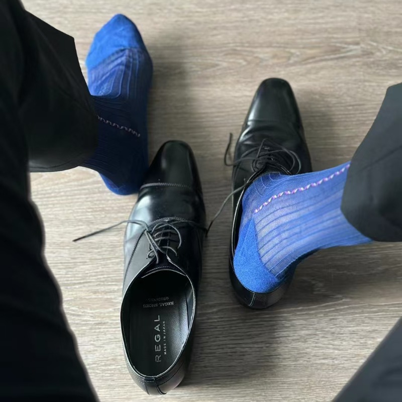 Men Formal Party Wear Dress - Male Dress Socks Blue Black Formal
