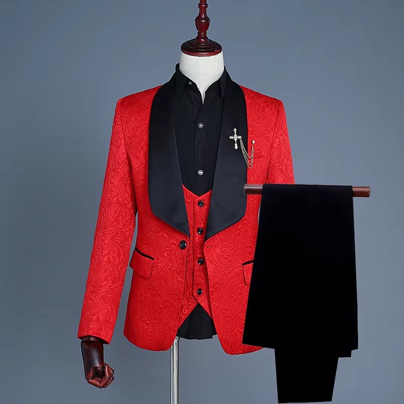 Men's Pink & White Slim Fit Th - огляд і ціна Men Formal Wear Pink