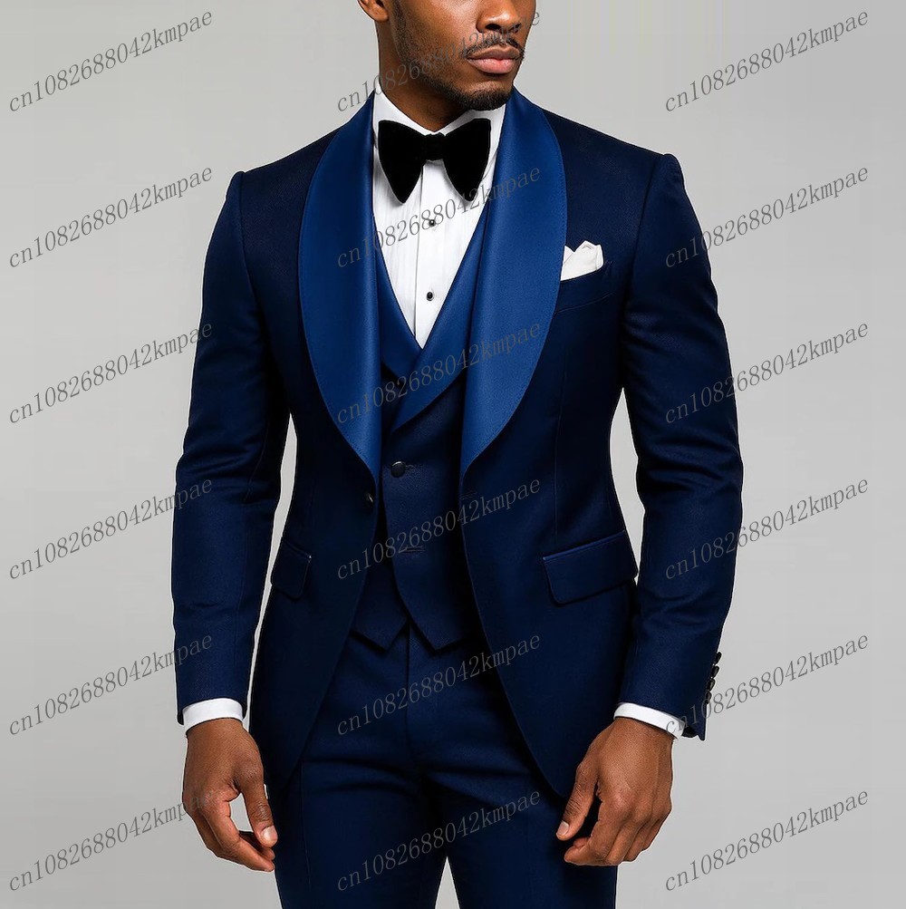 New Navy Blue Formal Men Suit  - огляд і ціна Men Formal Wear Vest