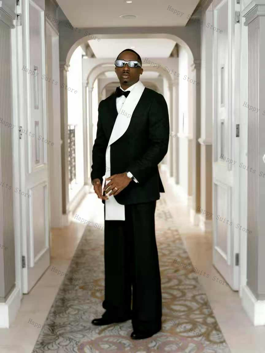 Black White Men Suit Set 2 Pcs - огляд і ціна Formal Wear For Men Black Suit