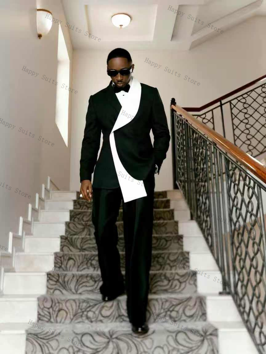 Black White Men Suit Set 2 Pcs - огляд і ціна Formal Wear For Men Black Suit