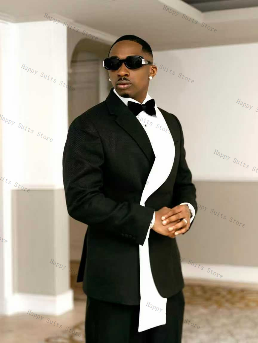 Black White Men Suit Set 2 Pcs - огляд і ціна Formal Wear For Men Black Suit