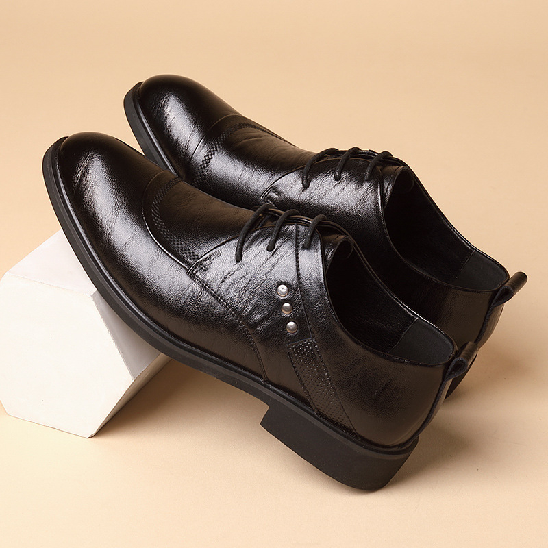 Leather Oxford Shoes With Meta - огляд і ціна Men Formal Party Wear Dress
