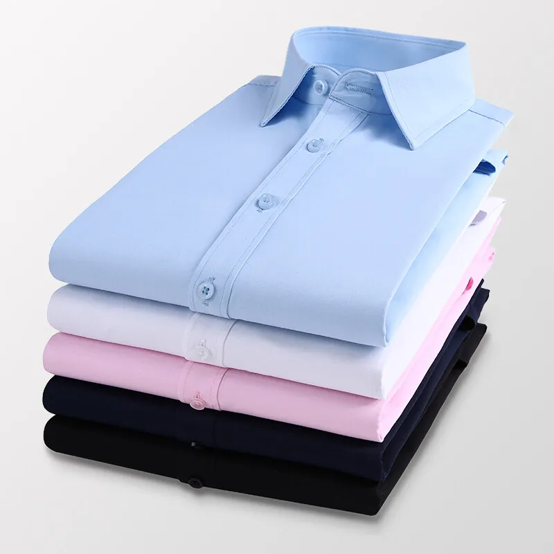 2026 New Men's Long-sleeved Sh - огляд і ціна Men Formal Wear Pink