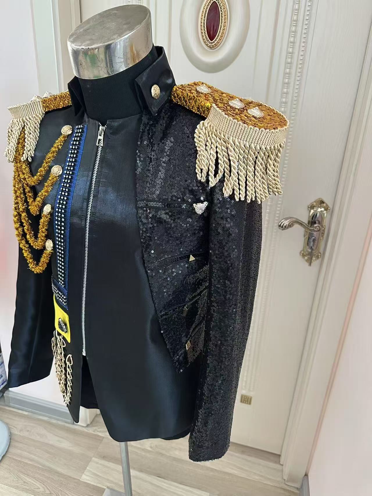 New Men Tassel Royal Jacket We - огляд і ціна Men Formal Party Wear Dress