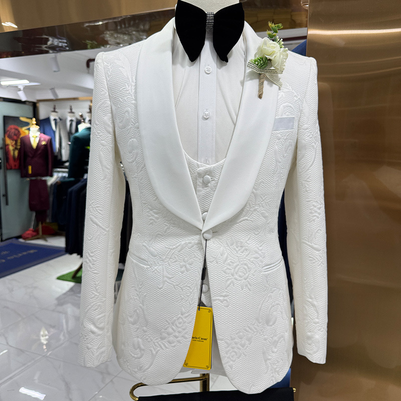 Men Wedding Suit White 3 Piece - огляд і ціна Formal Wear For Men Black Suit