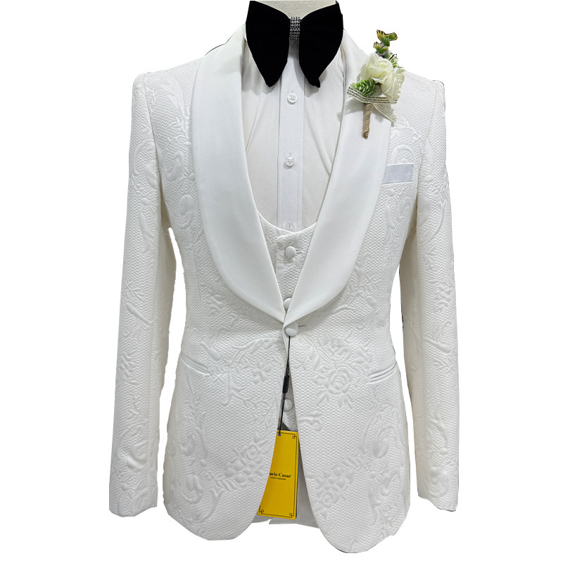 Men Wedding Suit White 3 Piece - огляд і ціна Formal Wear For Men Black Suit