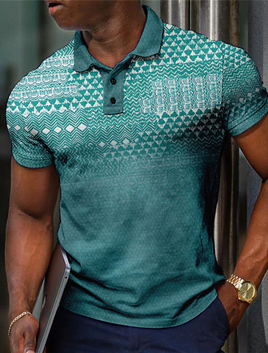 Fashion Men's Plaid Polo Shirt - огляд і ціна Men'S Polo Formal Wear