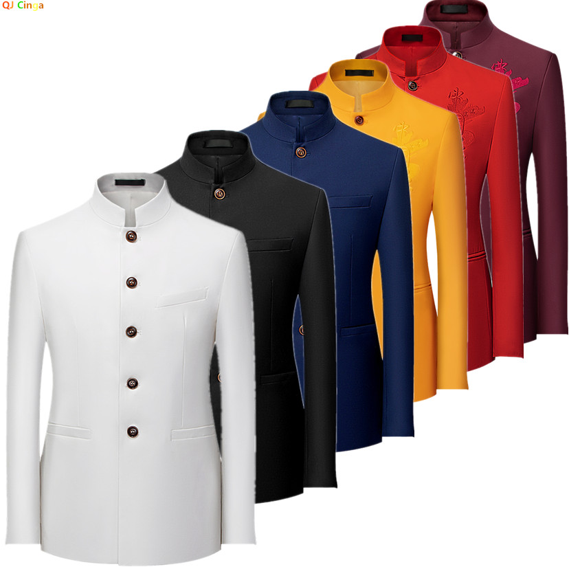 2026 Men's Chinese Style Long  - огляд і ціна Formal Wear For Men Black Suit
