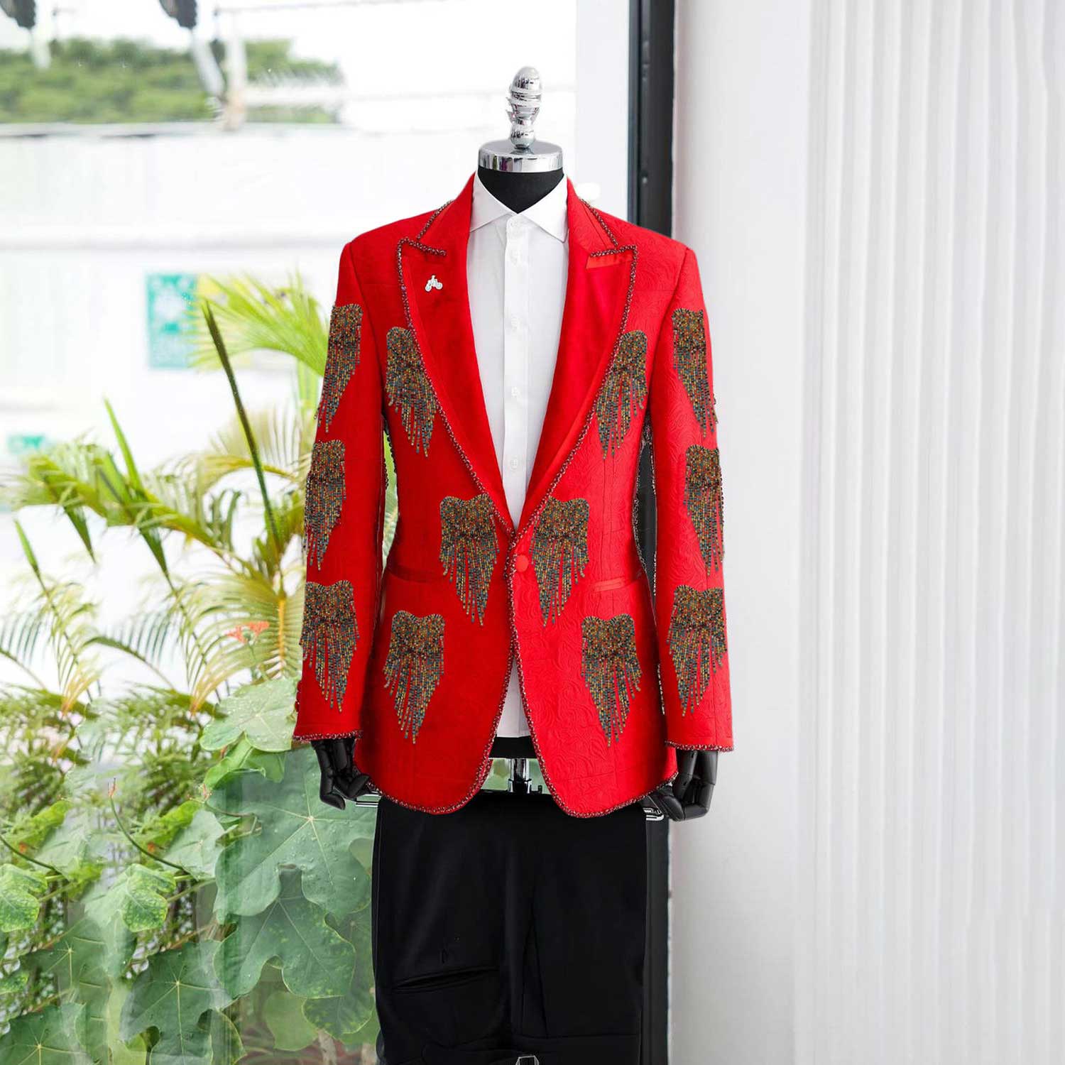 Fashion Wedding Men Suit Cryst - огляд і ціна Formal Wear For Men Black Suit