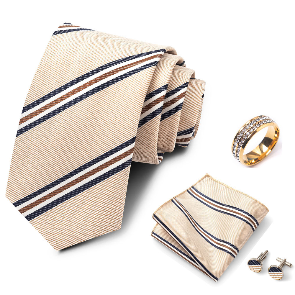 Striped men's tie set, stylish - огляд і ціна Mens Formal
