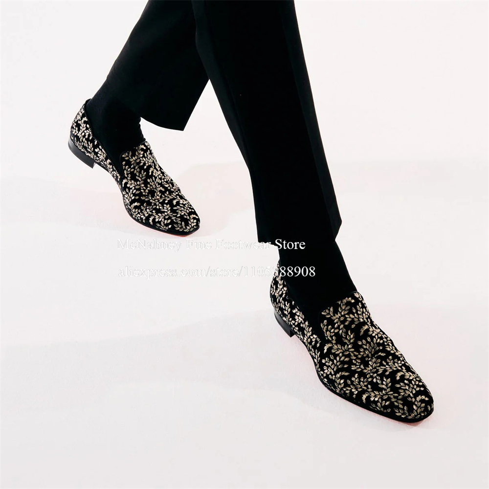 Black Silk Velvet Slip On Loaf - огляд і ціна Men Formal Party Wear Dress