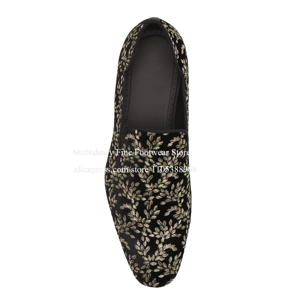 Black Silk Velvet Slip On Loaf - огляд і ціна Men Formal Party Wear Dress
