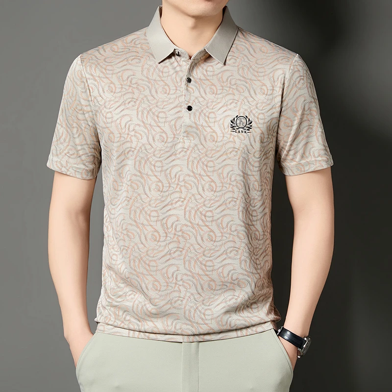 Mens Business Formal Printed P - огляд і ціна Men'S Polo Formal Wear