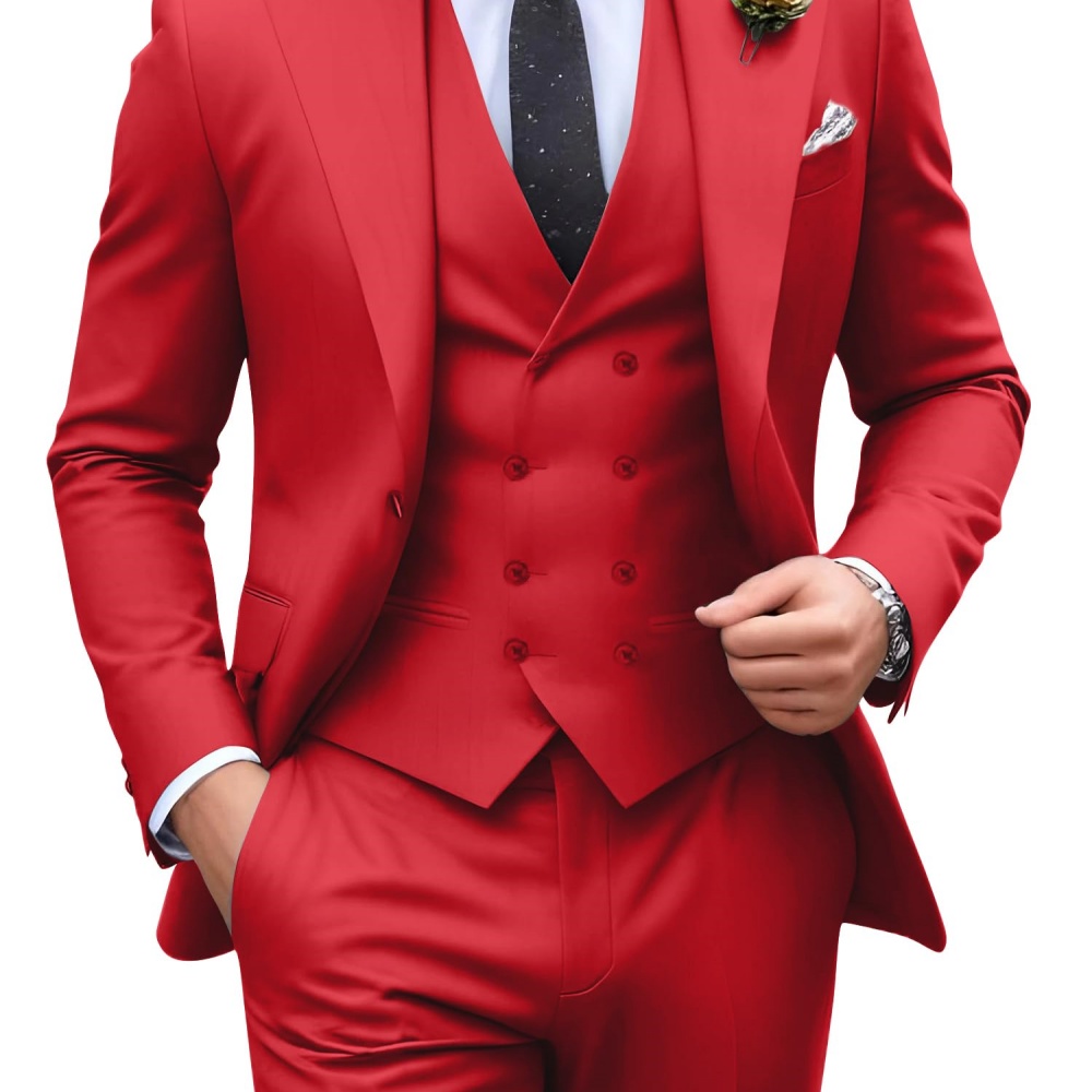 3 Pieces Solid Color Men Suits - огляд і ціна Men Formal Wear Outfits