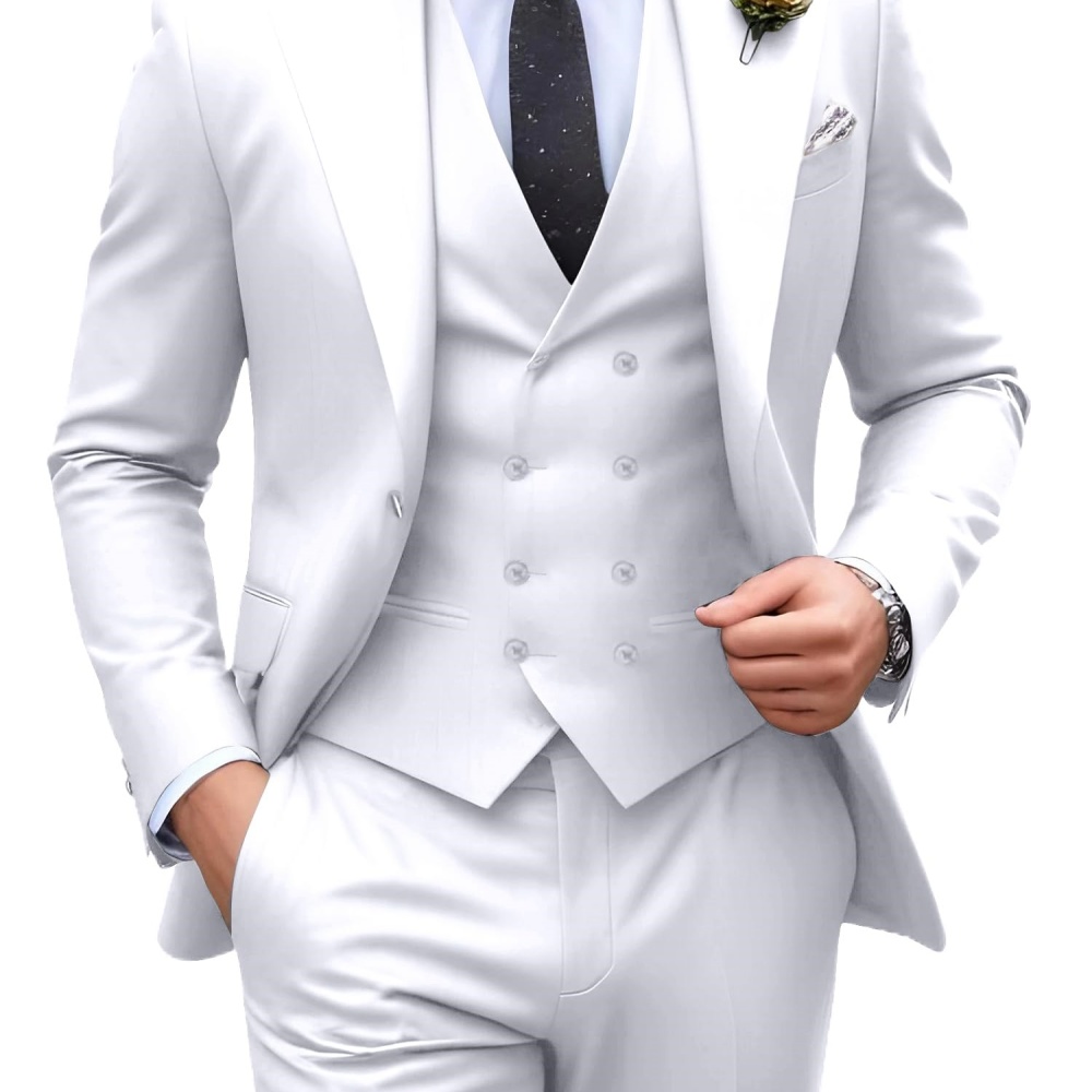 3 Pieces Solid Color Men Suits - огляд і ціна Men Formal Wear Outfits