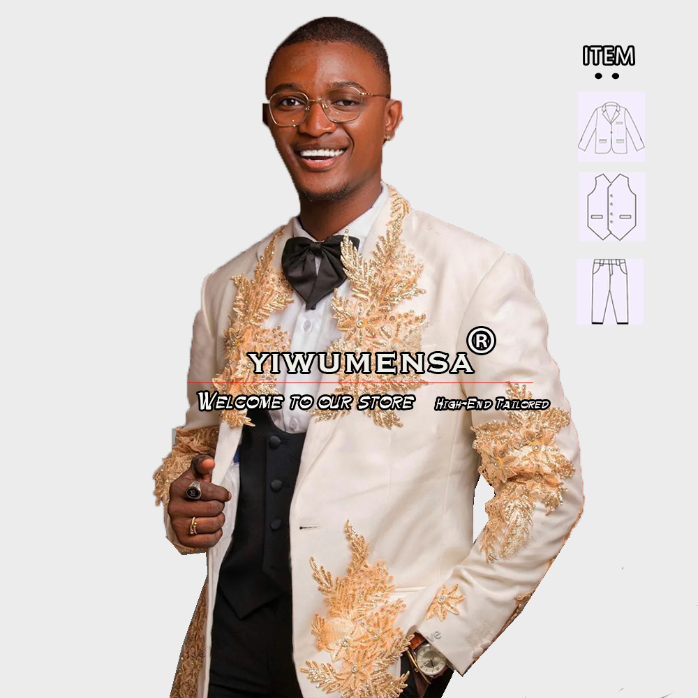 Customized 3 Pieces Suits Men  - огляд і ціна Men Formal Party Wear Dress