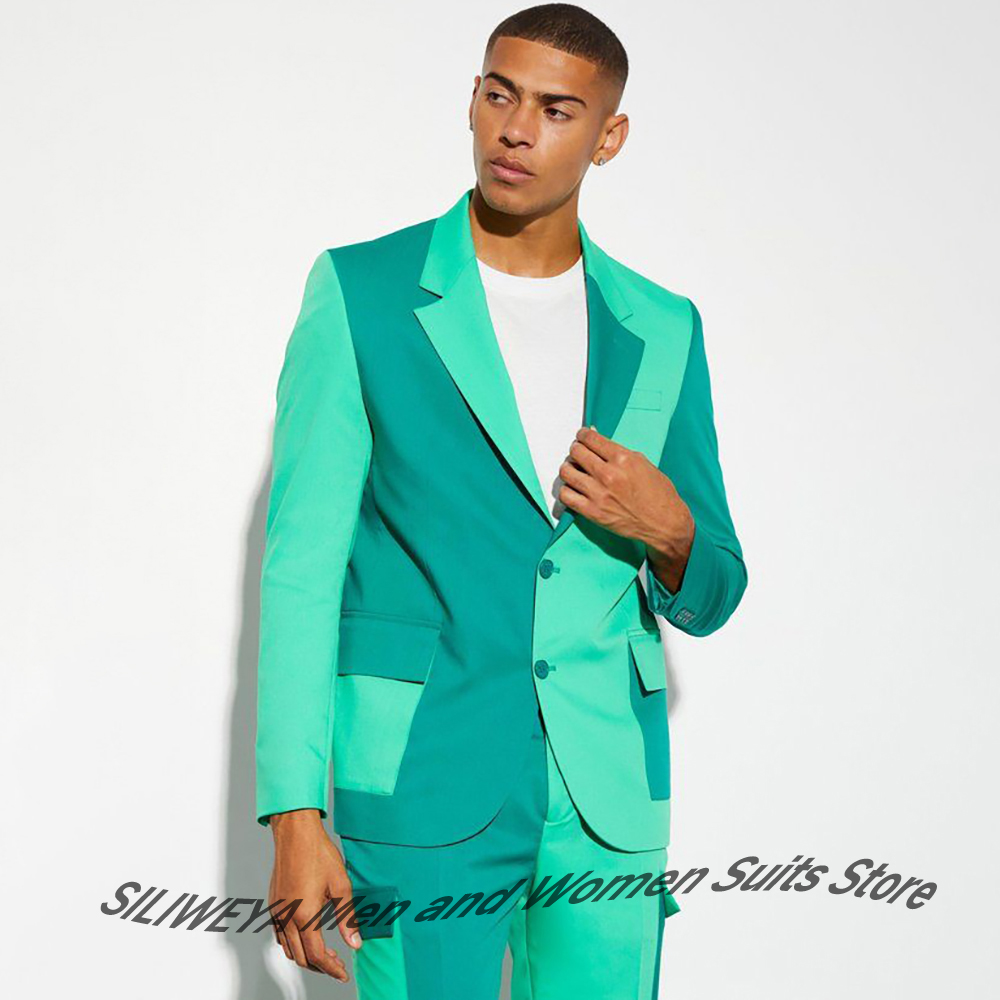 Stylish Men's Two-Tone Turquoi - огляд і ціна Men Formal Party Wear Dress
