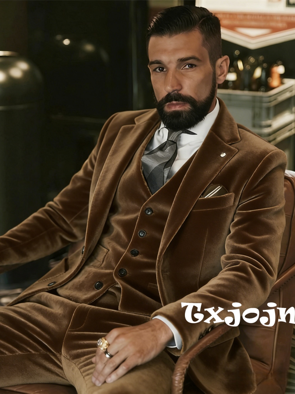 Men's Velvet Suits 3 Pieces Da - огляд і ціна Men Formal Wear Outfits