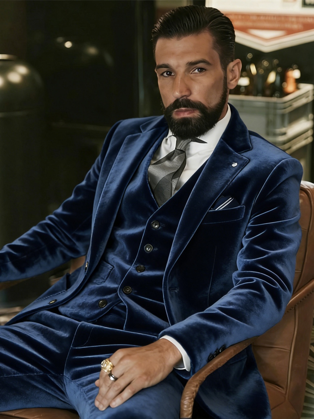 Men's Velvet Suits 3 Pieces Da - огляд і ціна Men Formal Wear Outfits