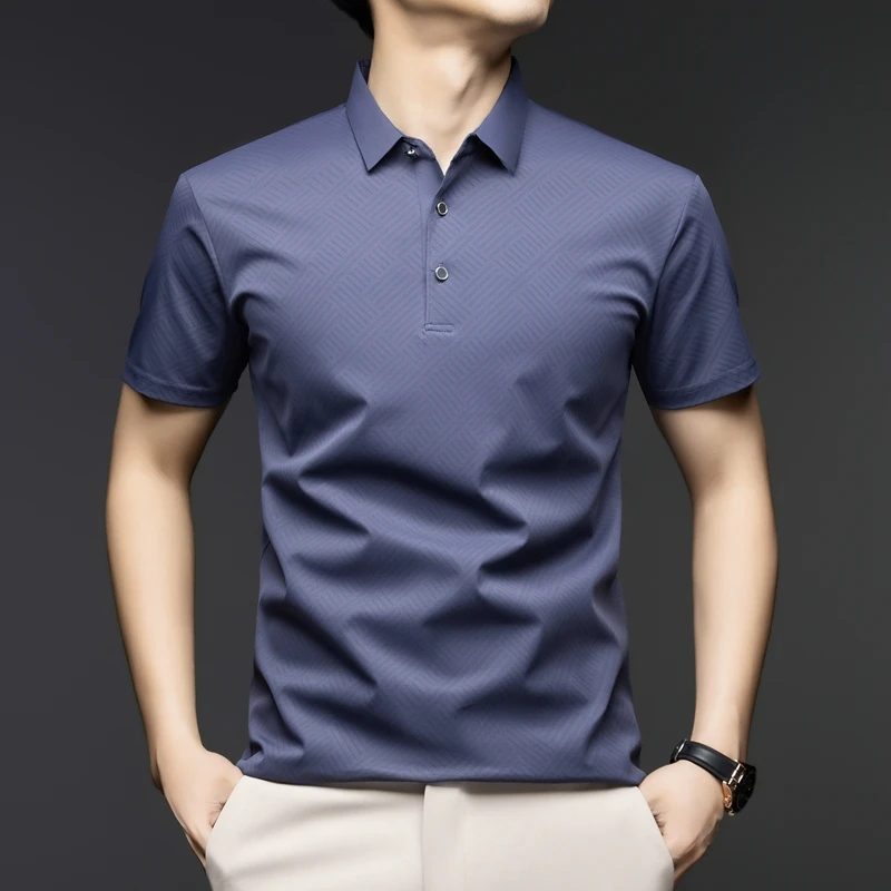 Mens Elegant Pattern Polo Shir - огляд і ціна Men'S Polo Formal Wear